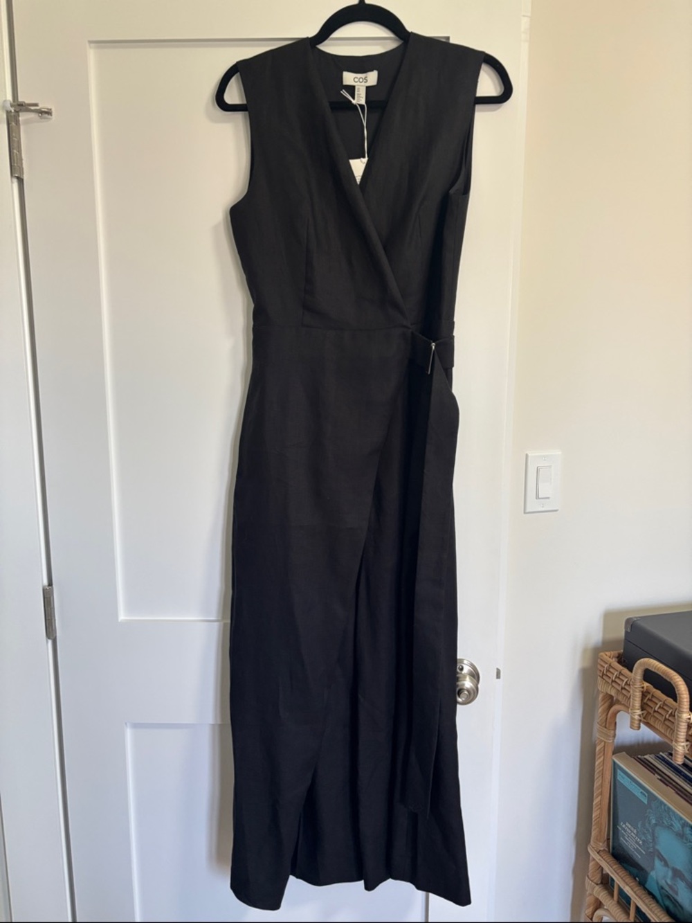 COS Black Sleeveless Wrap Jumpsuit
